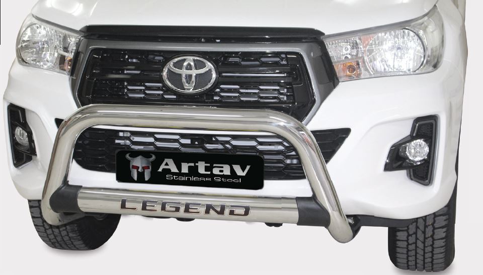 80052T Toyota Hilux LEGEND Oval Nudge Bar Stainless 2018 2020 Model 